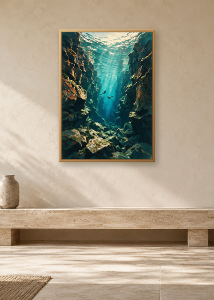 Silfra encadré dans une galerie contemporaine