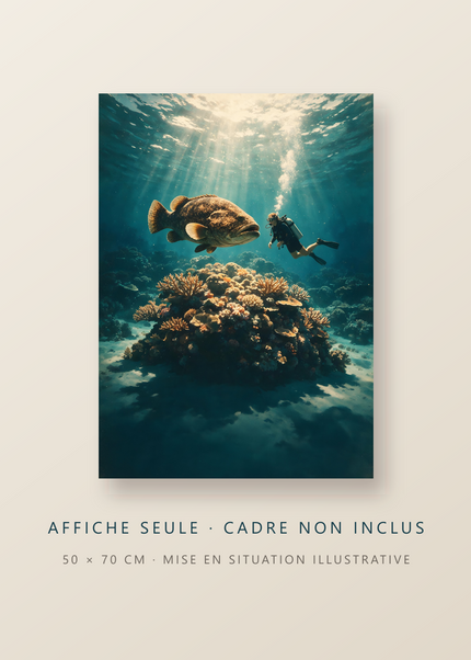 Face au Géant, affiche vendue sans cadre