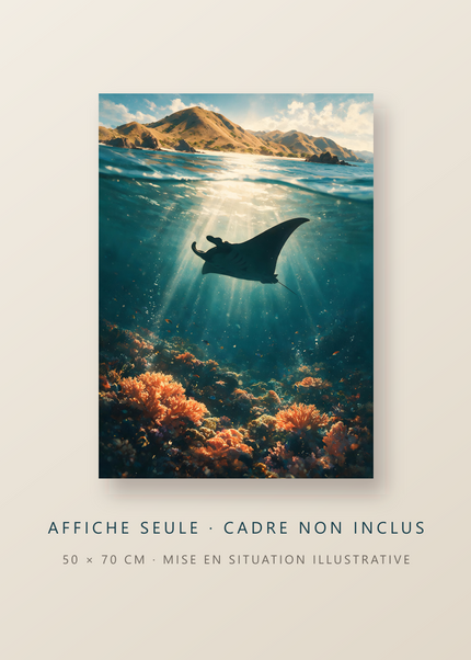 L’Ombre de la Manta, affiche vendue sans cadre