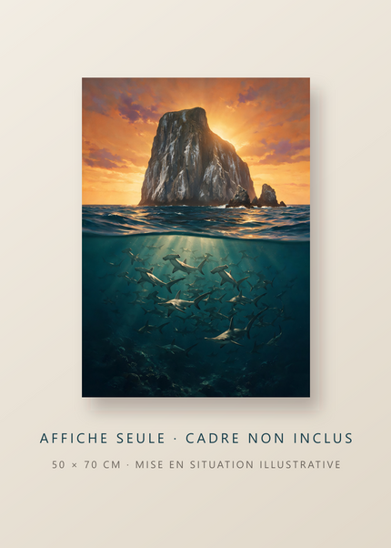 Au Pied du Rocher, affiche vendue sans cadre