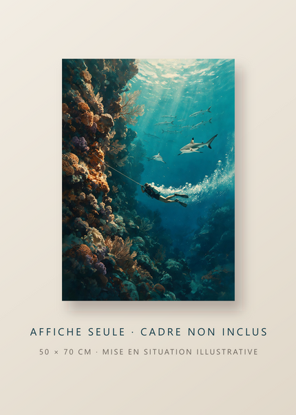Au Fil du Récif, affiche vendue sans cadre