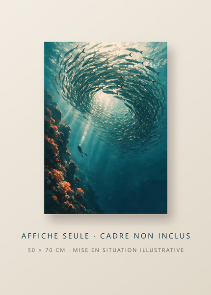 La Spirale Vivante, affiche vendue sans cadre