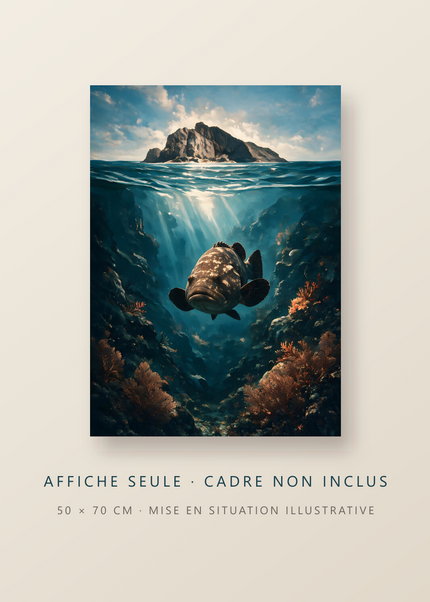 Le Géant des Profondeurs, affiche vendue sans cadre